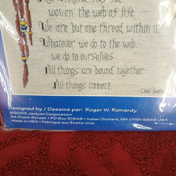 Janlynn Web Of Life Counted Cross Stitch Kit With Aida Fabric & Floss 11" X 14" - Picture 7 of 7